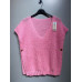 Pull sans manches femme en maille rose