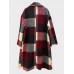 Manteau long à carreaux femme